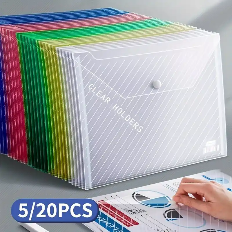 Vibrant A4 Document File Bags Durable Portable 520 Pcs Pp Folders