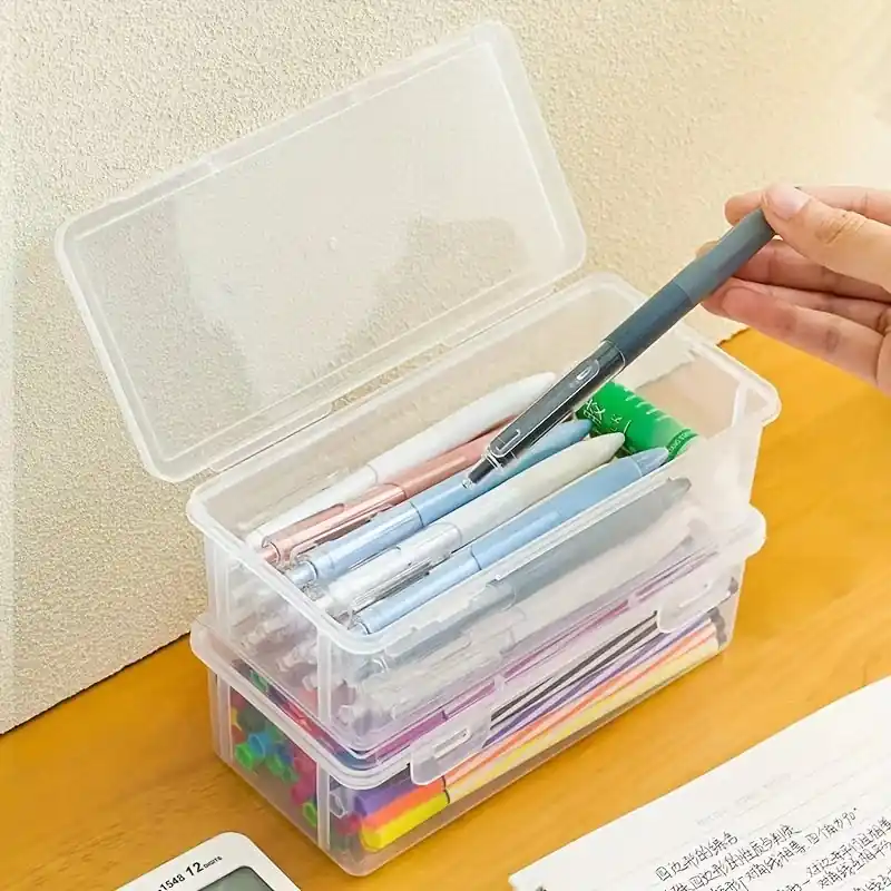 Crystalclear Large Pencil Storage Box Stylish Art Organizer