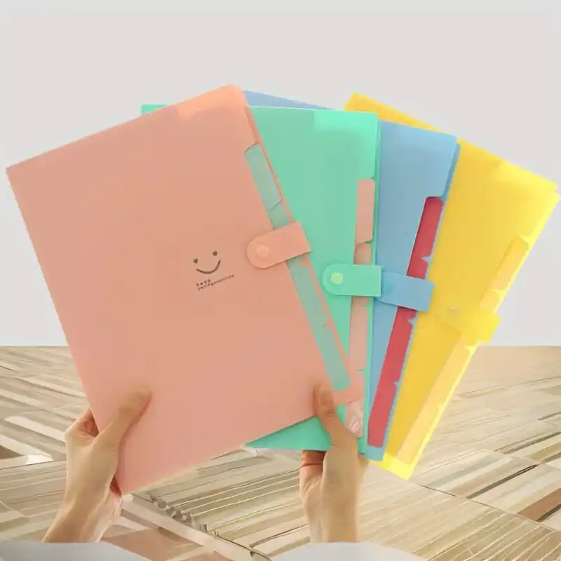 5pack A4 Accordion File Folders Durable Expandable Document Organizer