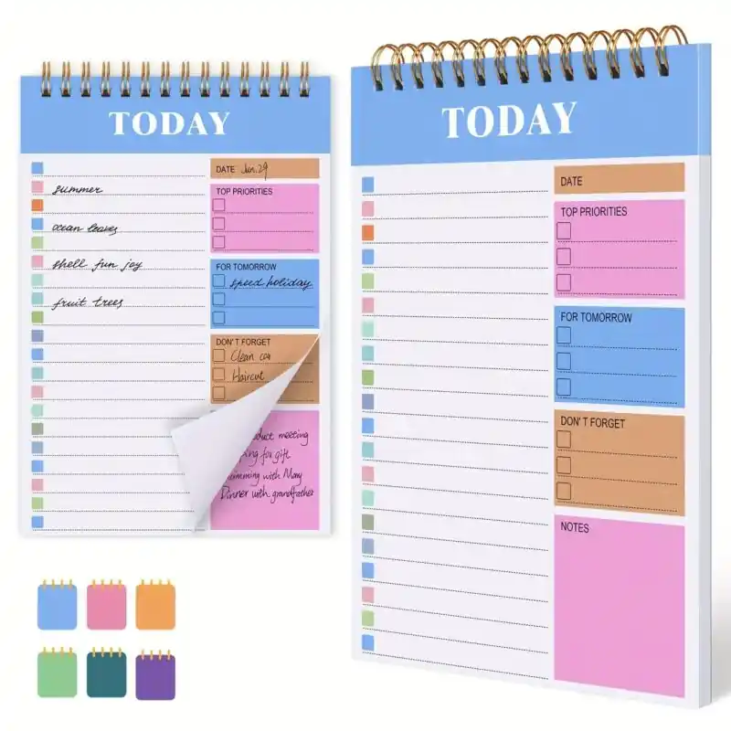 Undated Daily Planner Notebook 32 Pages 120 Gsm 78×52 Inches