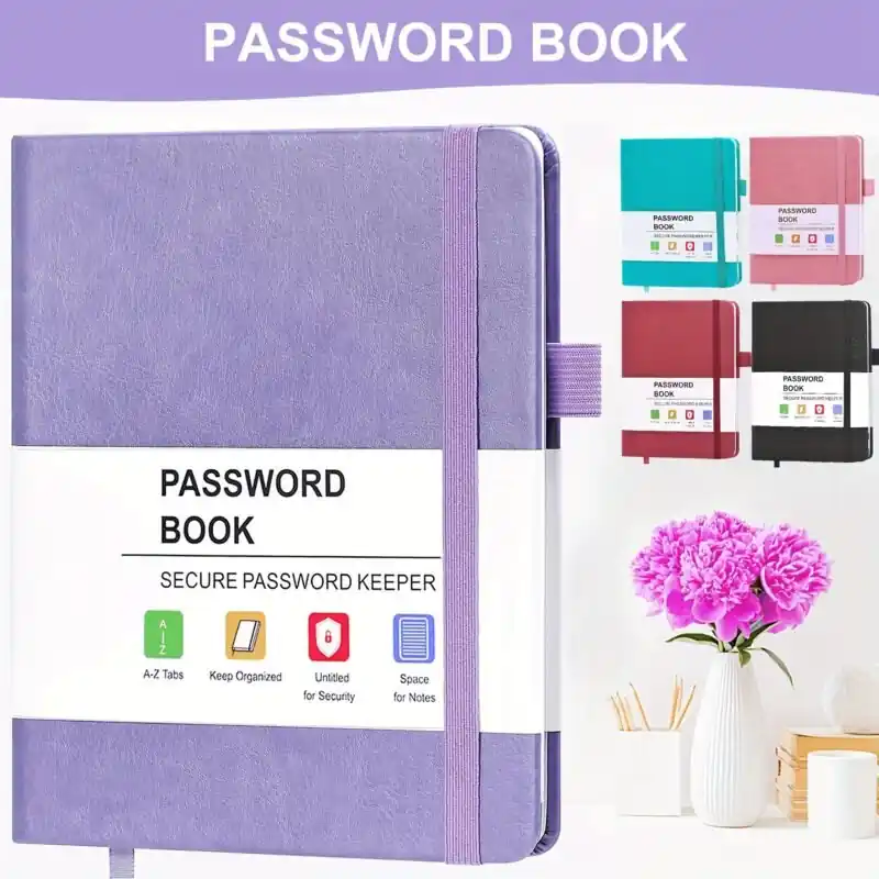 A6 Pocket Password Keeper With Alphabetical Tabs Secure Organizer Notebook