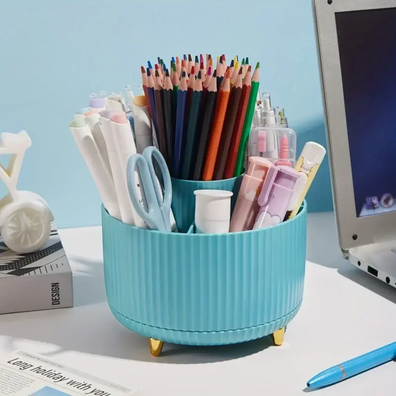 360 Rotating Pen Holder Minimalist Desk Organizer For Home School Office
