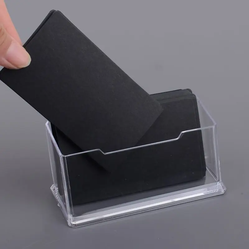 Acrylic Business Card Holder Sleek Professional Desk Organizer