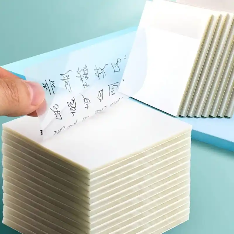 50 Waterresistant Durable Clear Selfadhesive Memo Pads Perfect For Offices