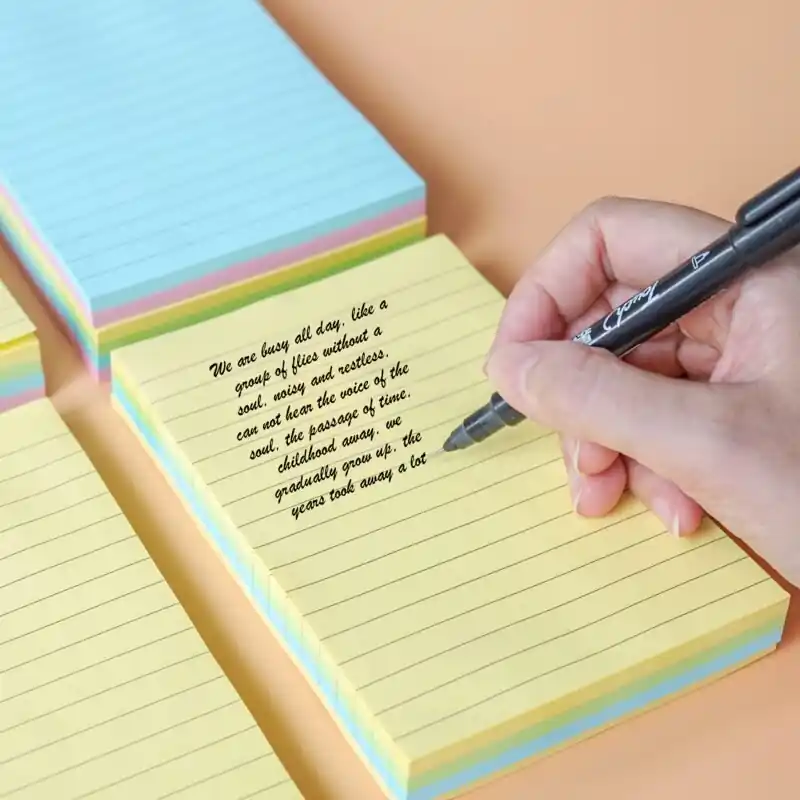 Colorful Portable Sticky Notes Set 200 Sheets Reusable Erasable Selfadhesive