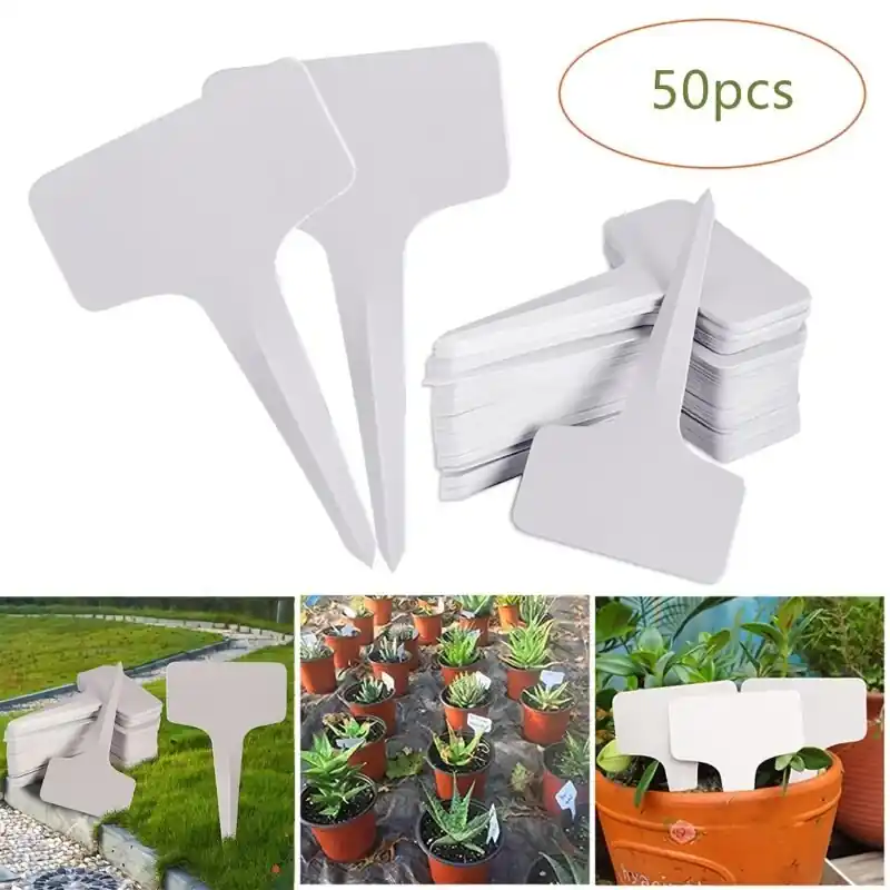 50pcs Waterproof Tshaped Reusable Plastic Garden Plant Labels Tags