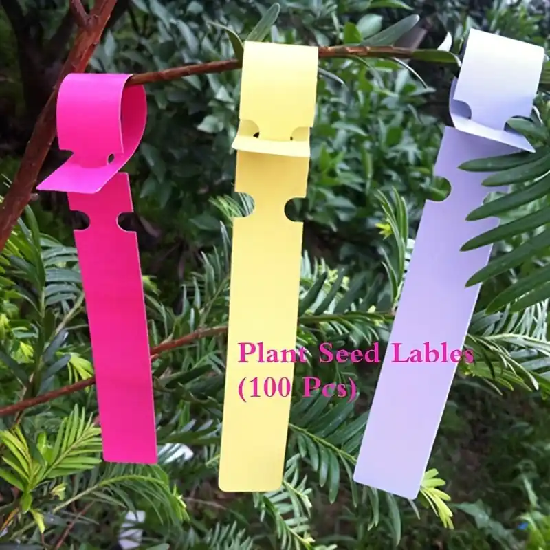 100pcs Colorful Waterproof Plastic Plant Tags Reusable Garden Markers