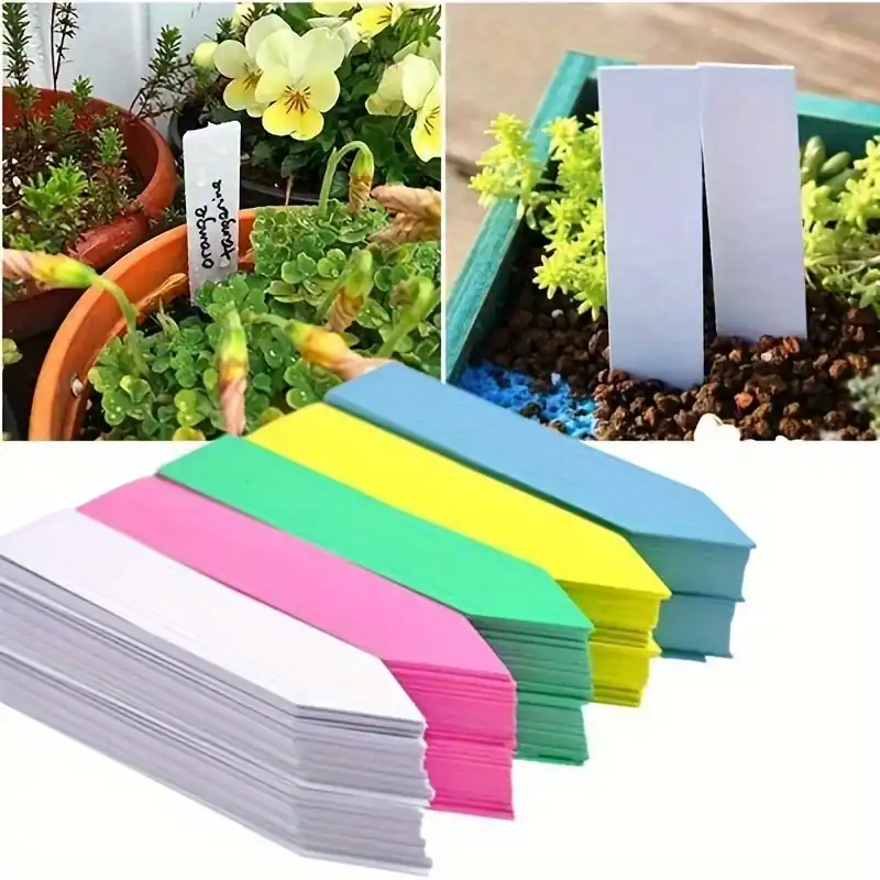 100pcs Waterproof White Plant Labels Reusable Durable Garden Markers