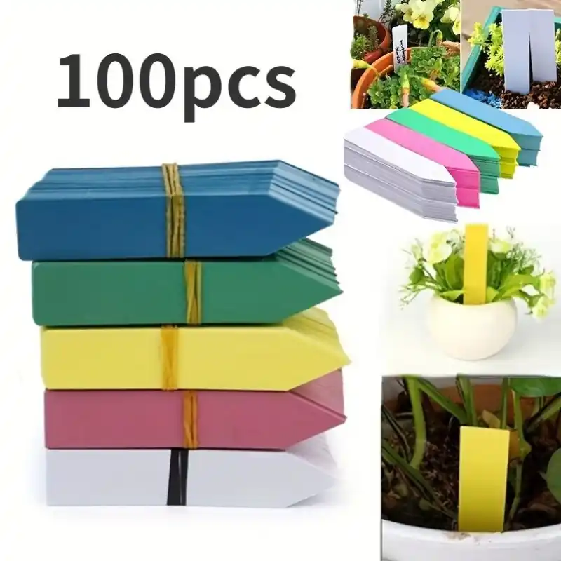 100pcs Waterproof Plastic Plant Labels Durable Reusable Garden Tags