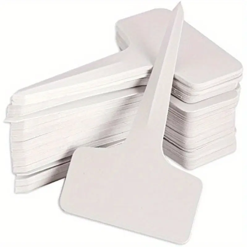 100pcs Large Waterproof Plastic Plant Labels Durable Reusable Ttype Tags