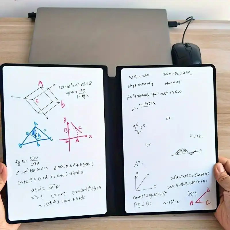 A5 Reusable Whiteboard Notebook Ecofriendly Faux Leather Journal With Pen Planner