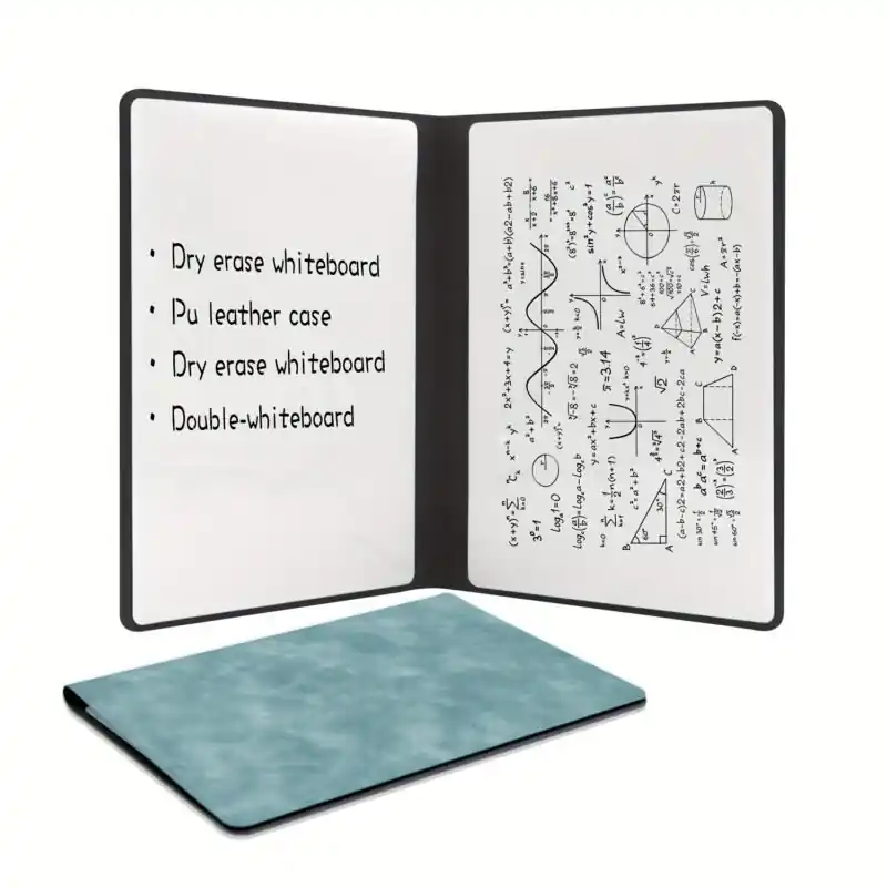 Portable Doublesided Mini Whiteboard Pu Leather Dry Erase Board For Office