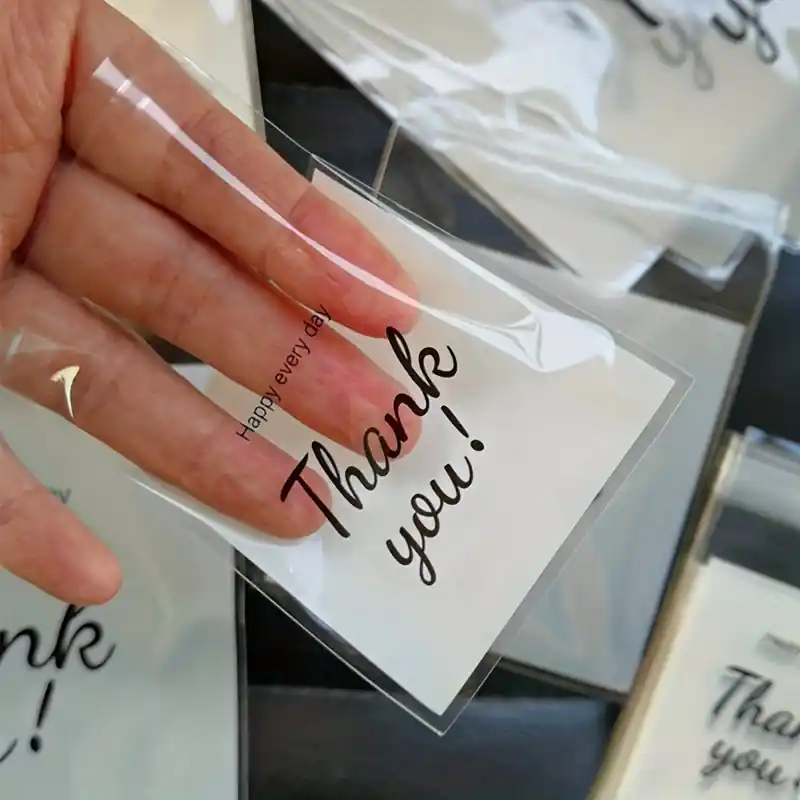 100pcs Small Thank You Selfsealing Gift Bags For Cookies Candy