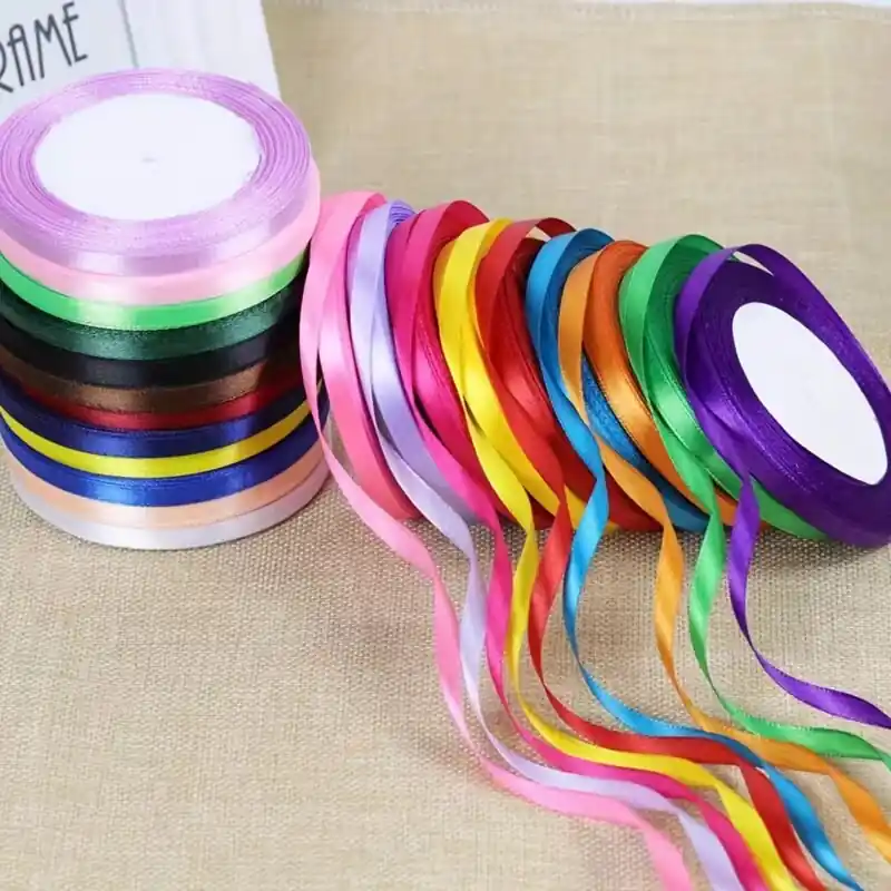 10pcs Vibrant Satin Ribbon Set 22m Waterresistant Craft