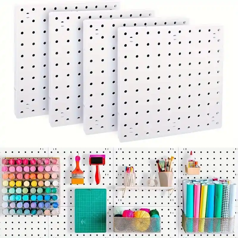 Wallmounted 25cm Plastic Tool Pegboard Organizer With 1inch Holes