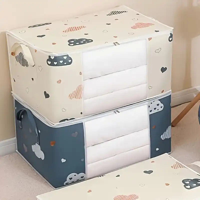 Extralarge Dustproof Storage Bag For Quilts Clothes With Zipper Handles