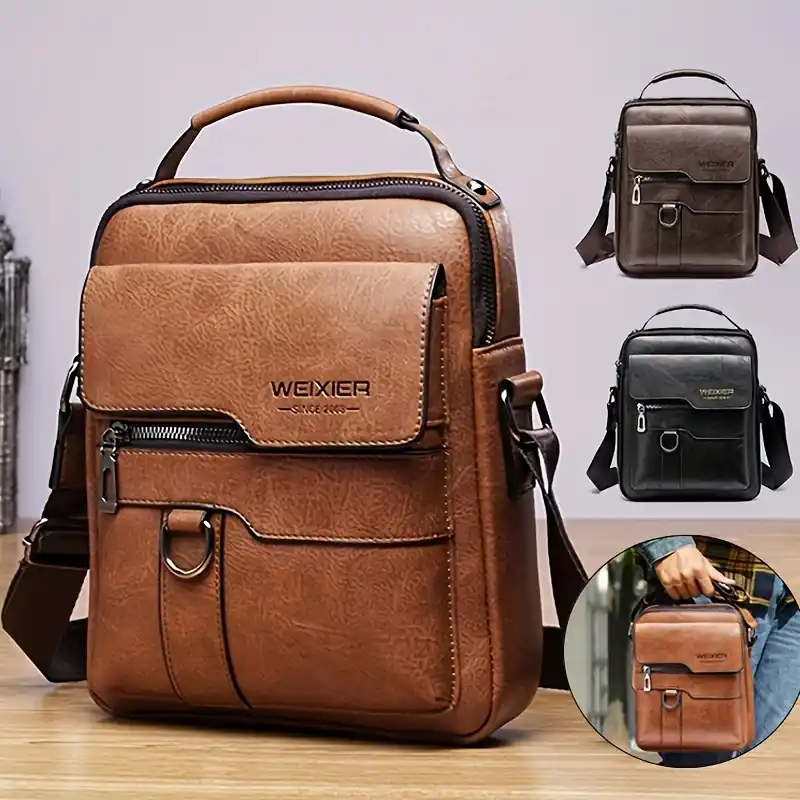 Vintage Womens Leather Crossbody Shoulder Bag Casual Satchel Handbag