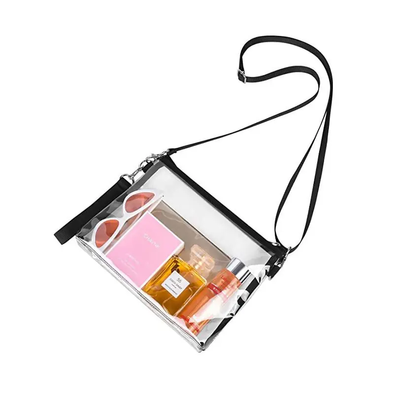 Clear Waterproof Pvc Messenger Bag For Work Concerts Sports Travel