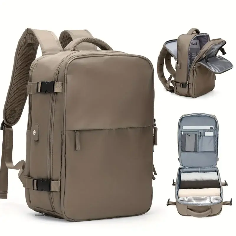 Large Waterproof Travel Backpack With Usb Port For Hiking School