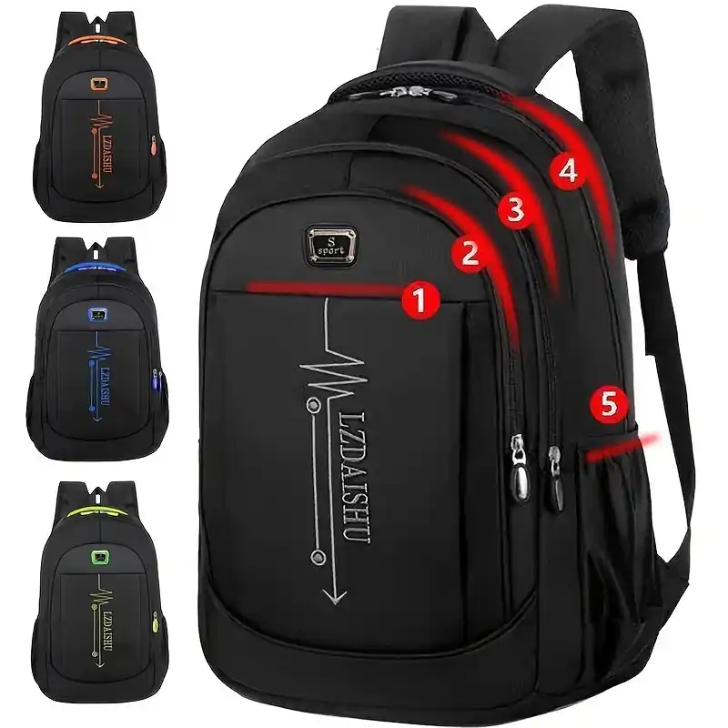 Mens Large Capacity Casual Backpack School Travel Laptop Bag