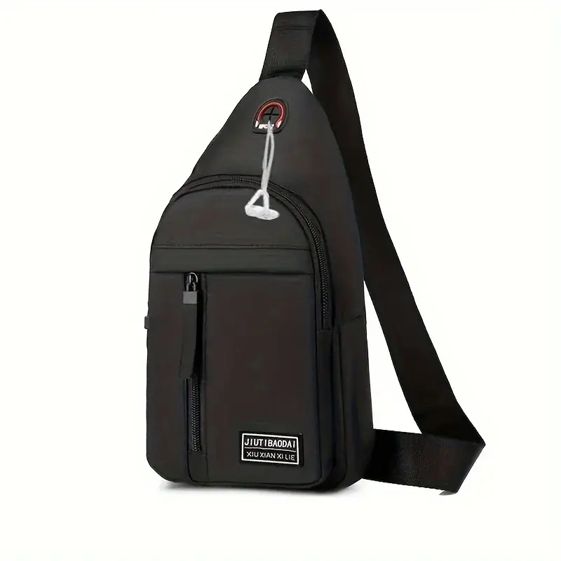 Mens Canvas Crossbody Chest Bag Trendy And Durable Shoulder Backpack