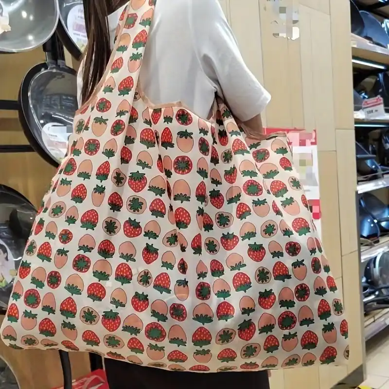Extra Large Foldable Cartoon Shopping Tote High Capacity Portable