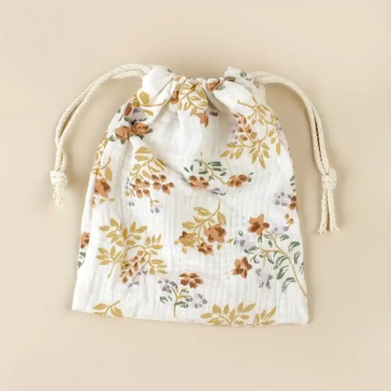 Versatile Cotton Drawstring Storage Bag Stroller Diaper Home Dustproof Portable