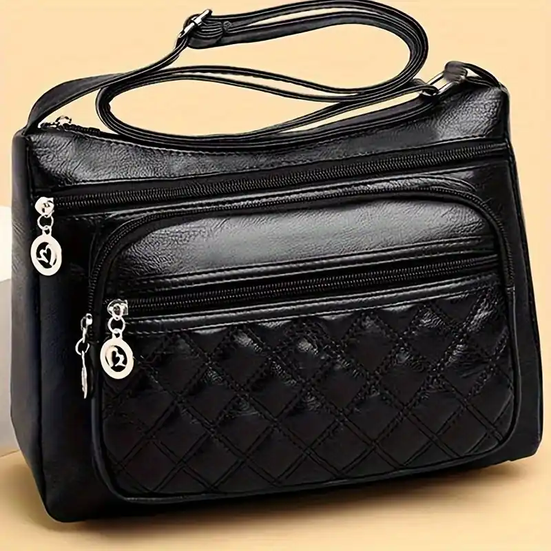 Elegant Multilayer Soft Pu Leather Briefcase For Middleaged Women