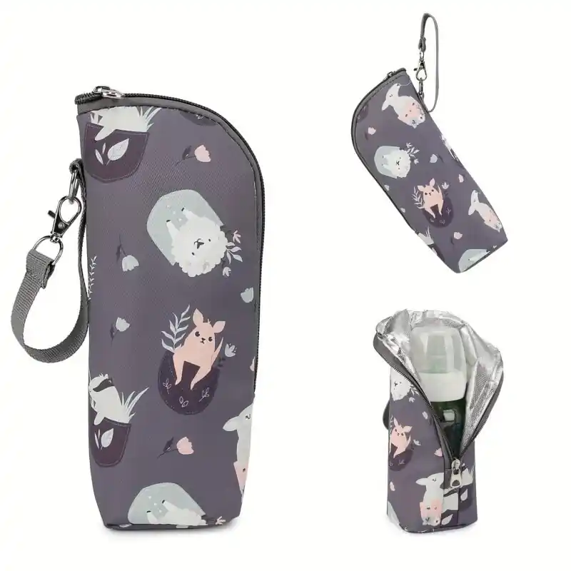 Insulated Portable Milk Bottle Bag Aluminum Film Stroller Attachment