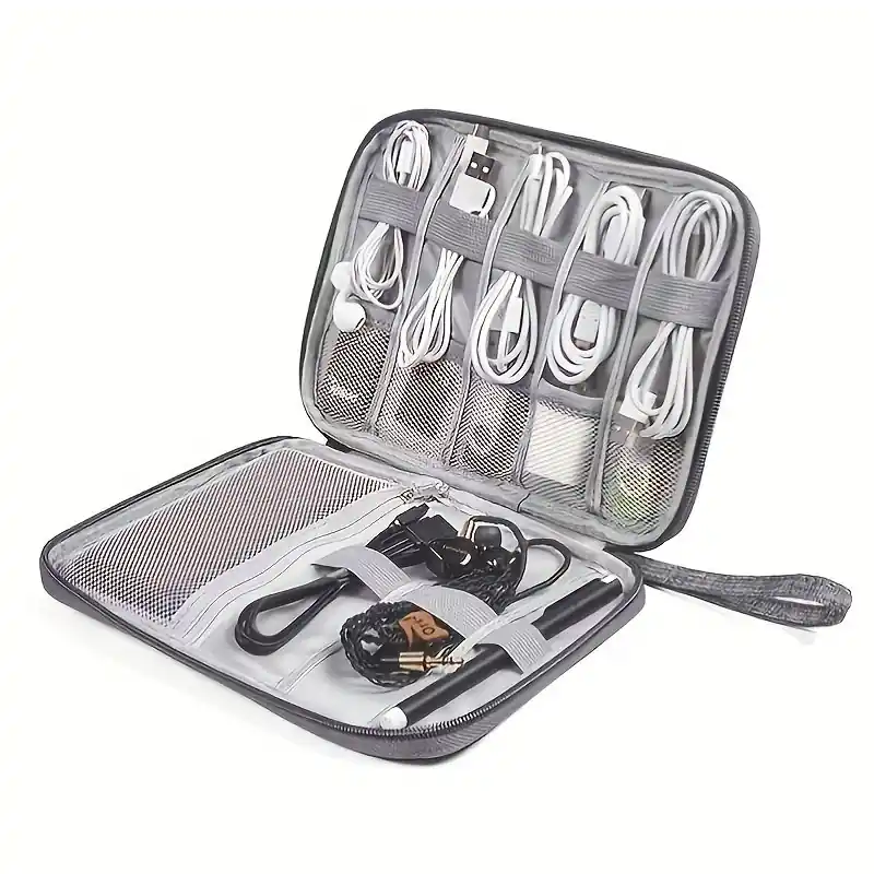 Compact Drawstring Organizer Data Cable Headphone Power Bank Storage Bag