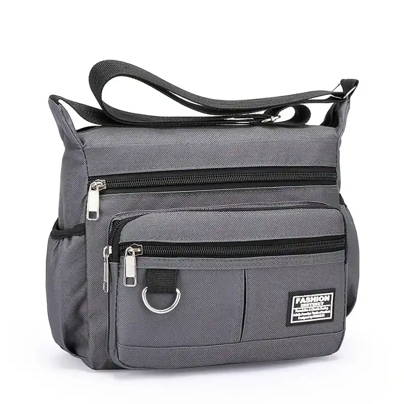 Mens Nylon Crossbody Bag With Letter Sticker Mobile Phone Holder