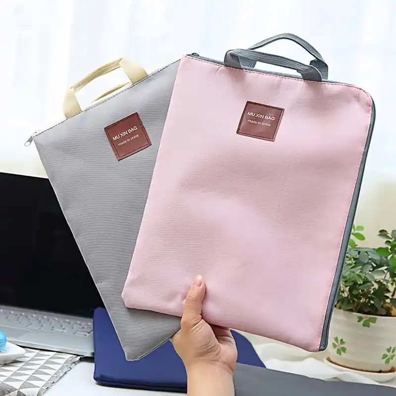 A4 Large Capacity Canvas Document Bag Office Business Briefcase