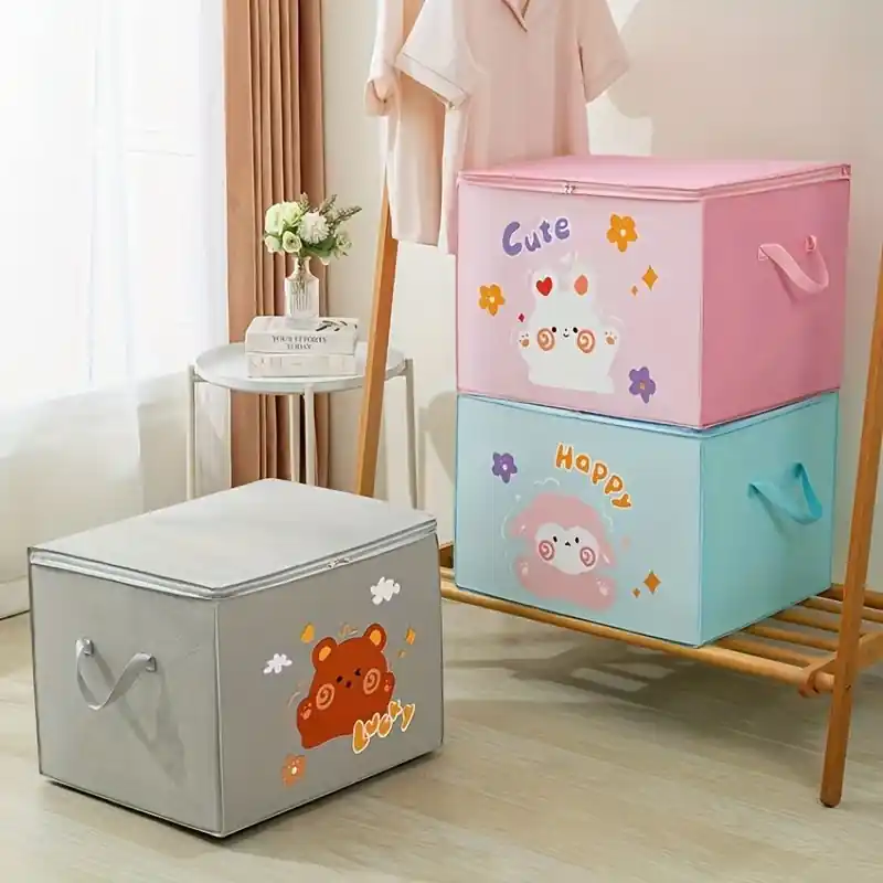 Large Cartoon Storage Bag Nonwoven Moisture Proof Quilt Clothing