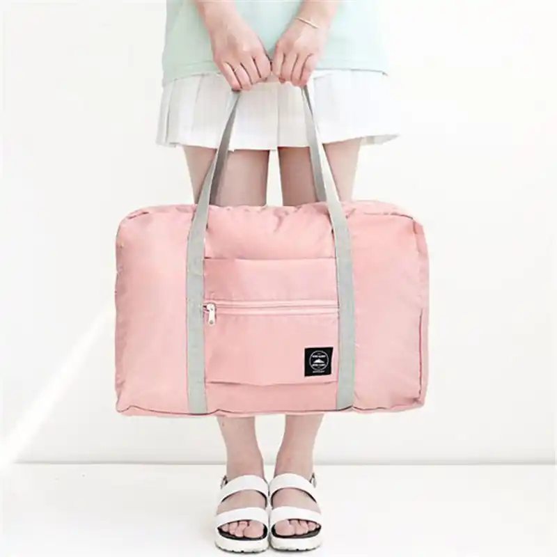 Compact Foldable Duffel Bag Large Travel Storage Patch Detail 185
