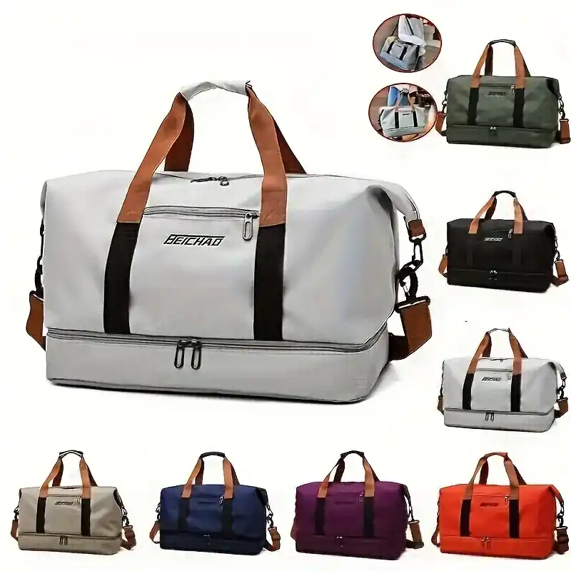 Waterproof Large Capacity Sports Travel Bag With Drywet Separation