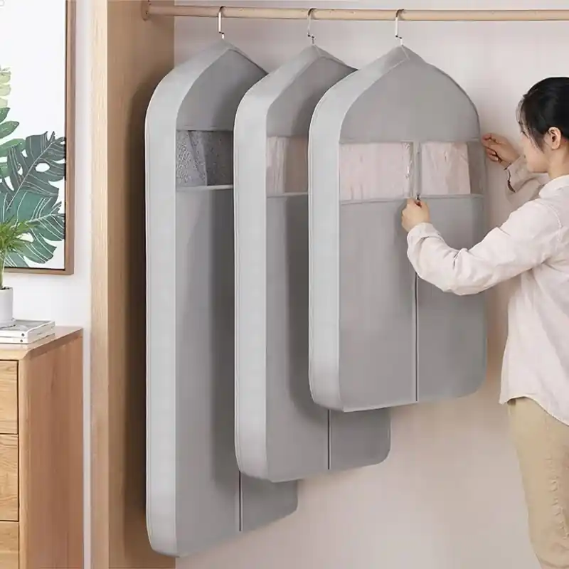 Durable Clear Window Hanging Garment Dust Cover Bag Closet Storage