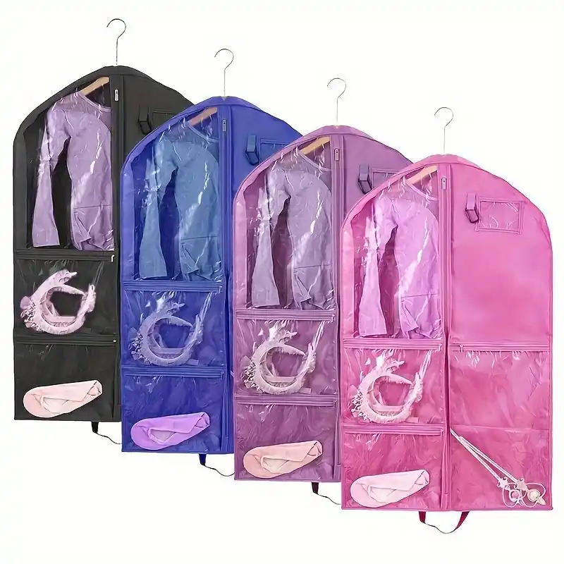 Suit Coat Dust Cover Bag With Window Zipper Storage