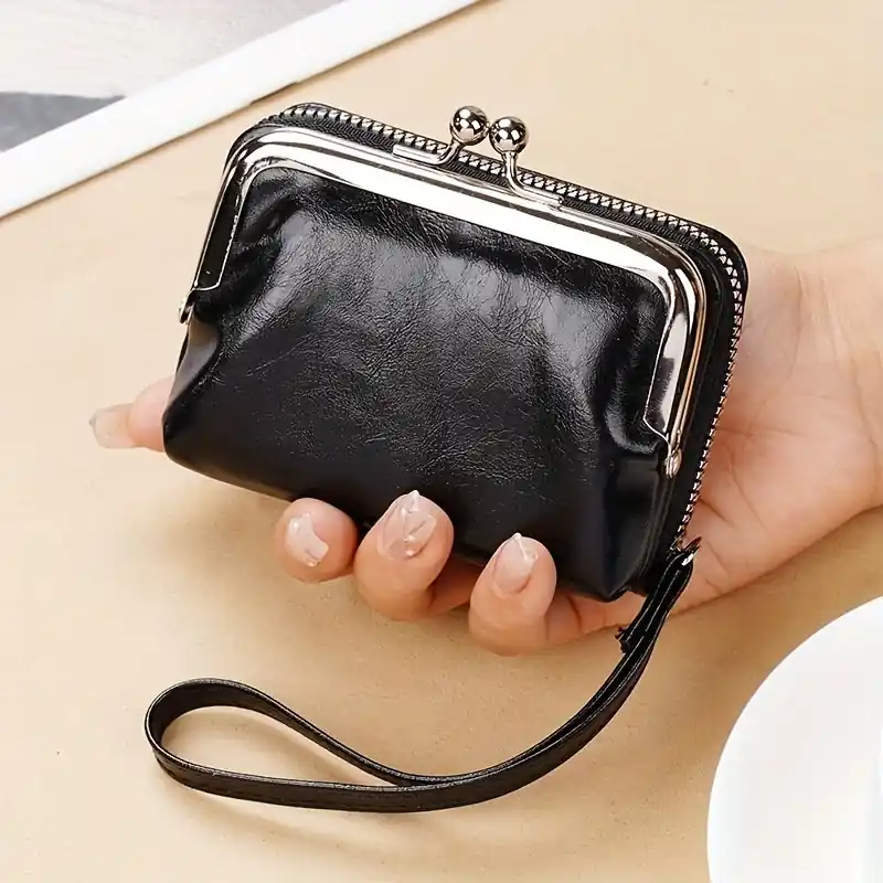 Womens Compact Wallet Coin Purse Cute Mini Card Holder Bag