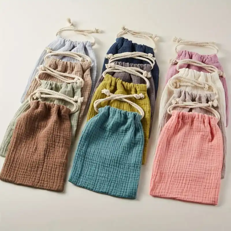 Reusable Cotton Drawstring Bag 9×7 Storage Travel Gym Sports Pouch