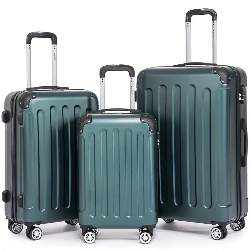 3piece Spinner Luggage Set Travel Suitcases With Tsa Lock