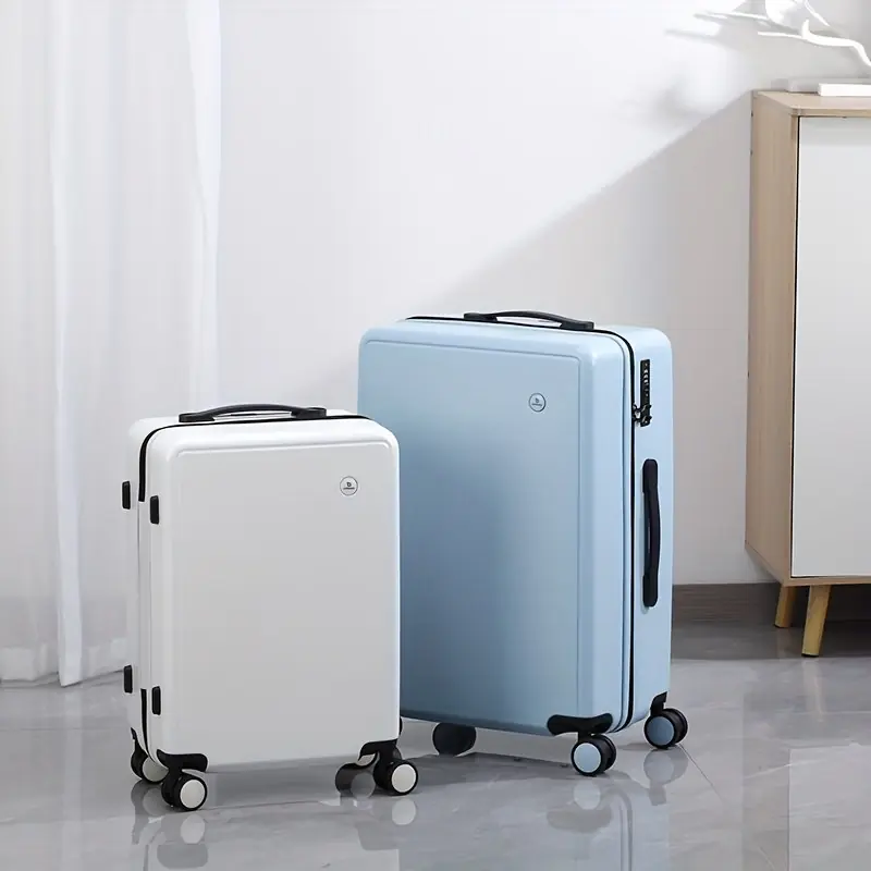 1pc Durable Pcabs Carryon Luggage Trolley With Wheels