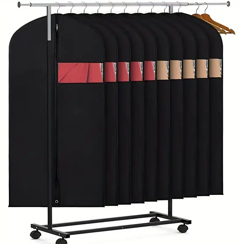 1pc Durable Nonwoven Garment Bag For Secure Clothes Storage