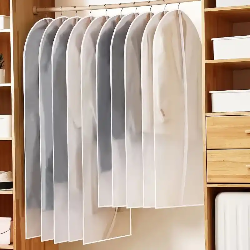 5pack Garment Bags Clear Zippered Suit Dress Storage Covers