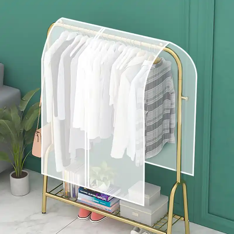 Clear Dustproof Cover For Open Clothes Hanger Home Essential