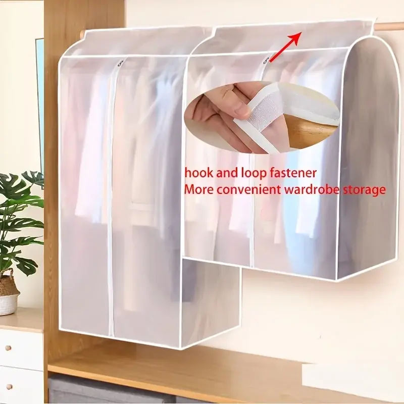 Translucent Peva Hanging Wardrobe Storage Bag Dustproof Moistureproof Washable