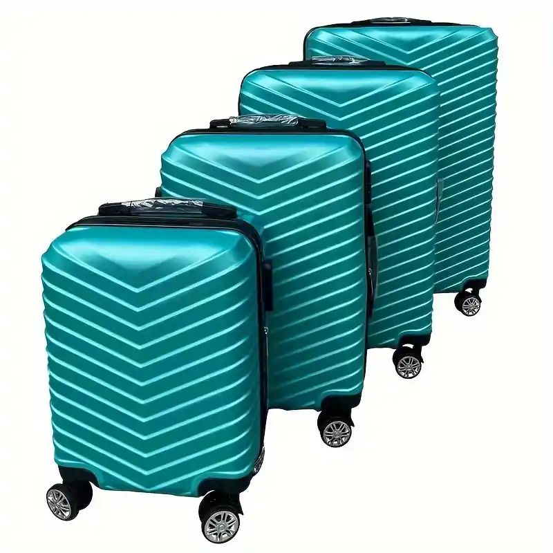 4piece Solid Color Hard Shell Luggage Set Versatile Travel Suitcases
