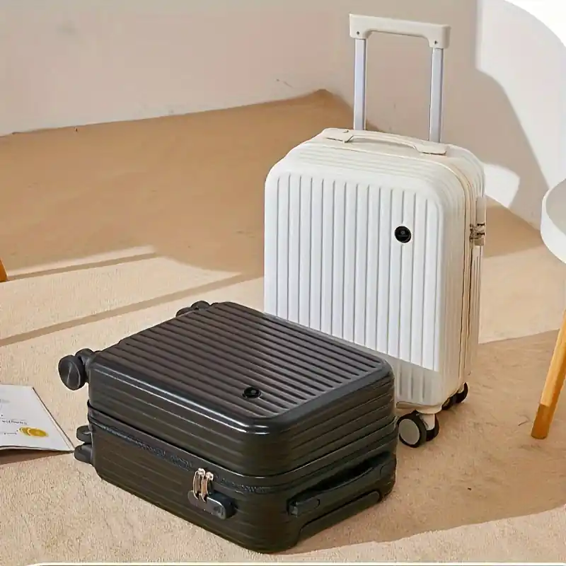 18 Minimalist Hardside Carryon Luggage Solid Color Business Travel Suitcase