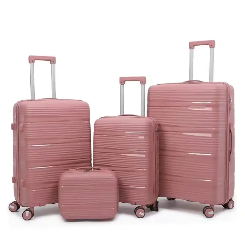 4piece Hard Shell Luggage Set With Universal Wheels For Family Travel