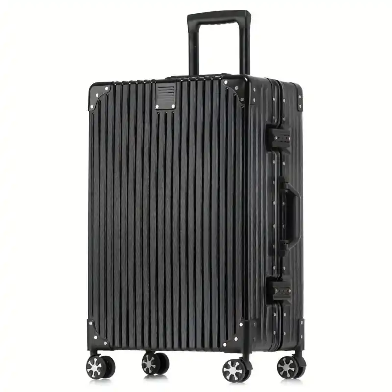 Silent Spinner Wheel Aluminum Luggage Large Lightweight Tsa Lock Trolley Case