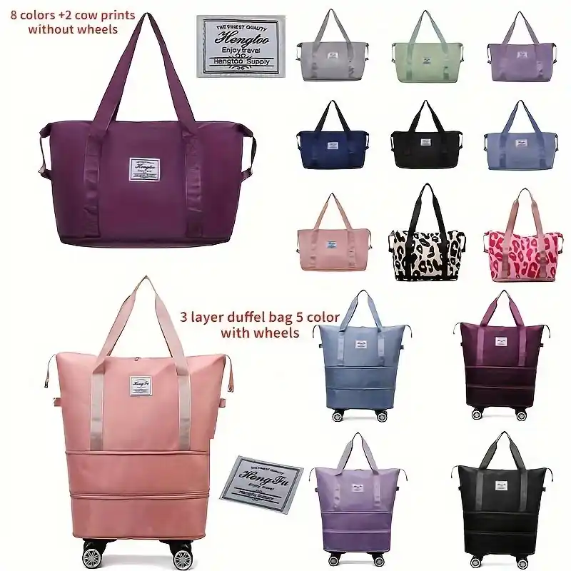 Large Capacity Womens Travel Duffle Bag Gym Weekender Overnight